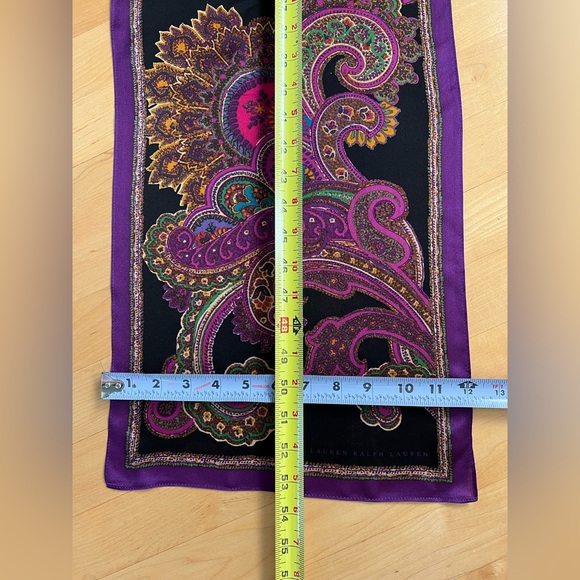 🍆Lightweight Paisley Oblong Scarf by Lauren Ralph Lauren | Sonia - Picture 7 of 17